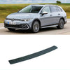 Fits VW Golf MK8 Estate 2019-2022 Carbon Look Chrome Rear Bumper Protector Scratch Guard - Luxell Europe