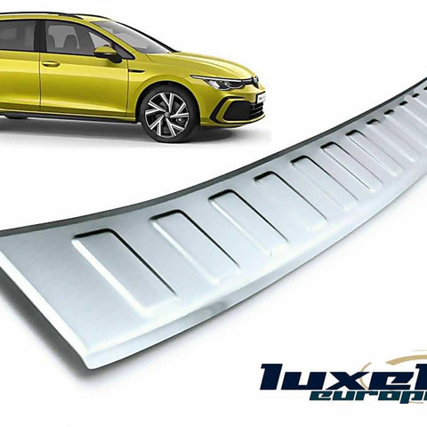 Fits VW Golf MK8 Estate 2019-2022 Chrome Rear Bumper Protector Scratch Guard - Luxell Europe