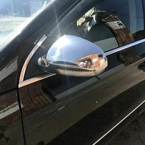 Fits VW Passat 3C B6 2005-2012 Chrome Side View Wing Mirror Trim Cover 2 Pcs - Luxell Europe