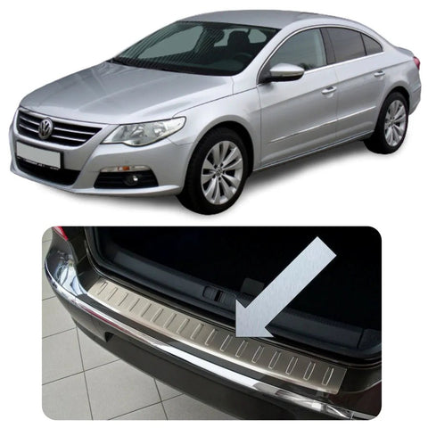 Fits VW Passat CC 2008-2012 Chrome Rear Bumper Protector Scratch Guard - Luxell Europe