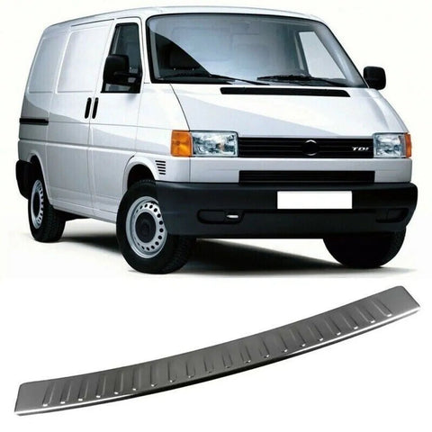 Fits VW T4 Transporter 1990-2003 Chrome Rear Bumper Protector Scratch Guard - Luxell Europe