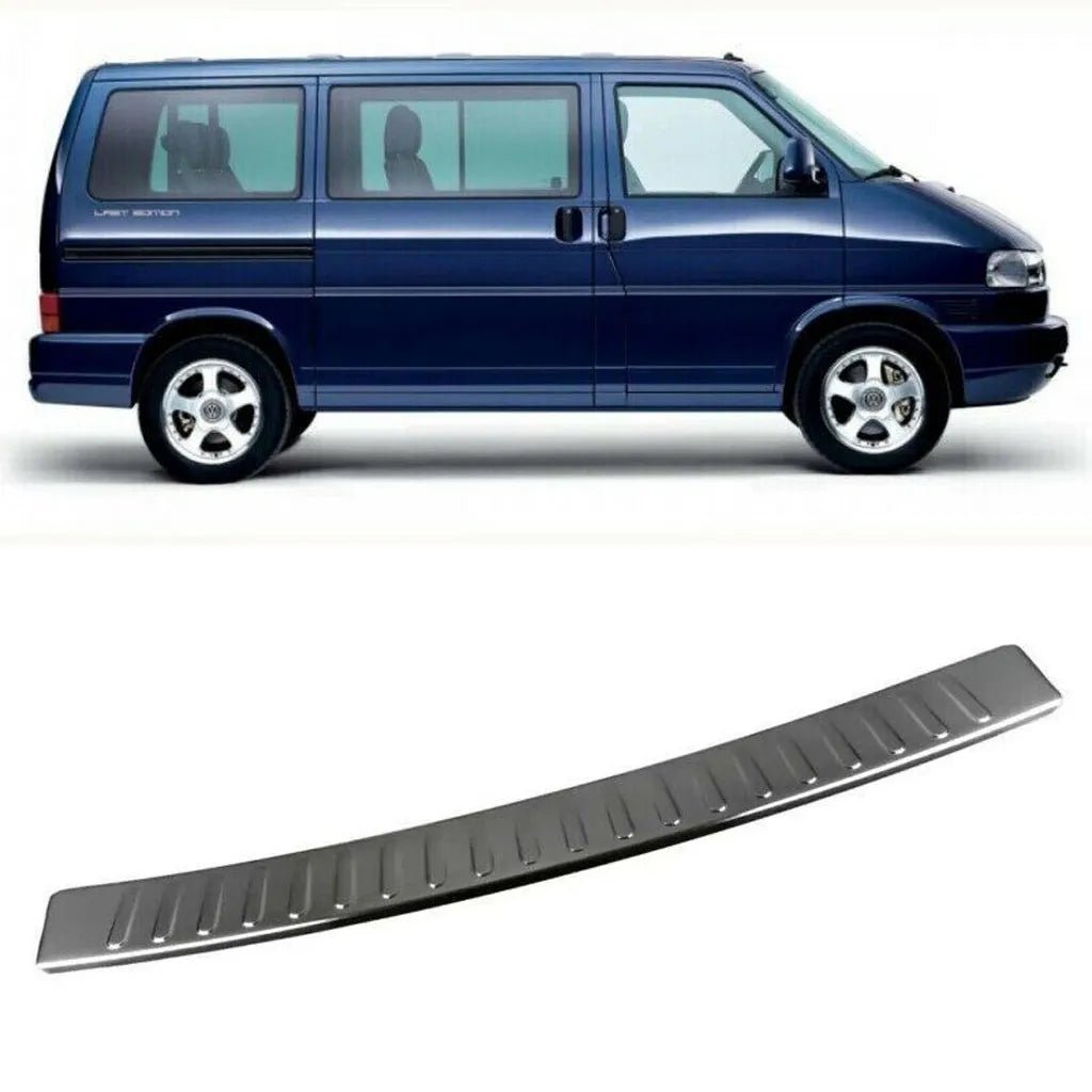 Fits VW T4 Transporter 1990-2003 Chrome Rear Bumper Protector Scratch Guard - Luxell Europe