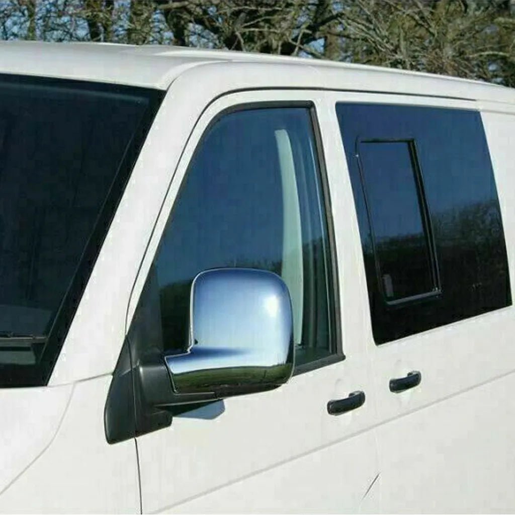 Fits VW T5 Transporter Caravelle 2003-2009 Caddy 2003-2014 Side View Wing Mirror Trim Cover 2 Pcs (LHD) - Luxell Europe