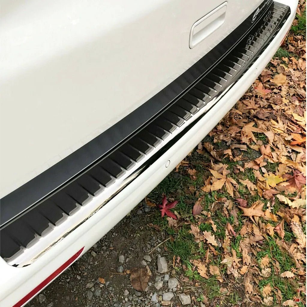 Fits VW T5 Transporter Caravelle 2003-2015 DARK Chrome Rear Bumper Protector Scratch Guard - Luxell Europe