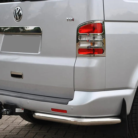 Fits VW T5 Transporter / Caravelle 2003-2015 (SINGLE TAILGATE) Chrome Plated Brake Lamp Tail Light Trim Cover 2 Pcs - Luxell Europe