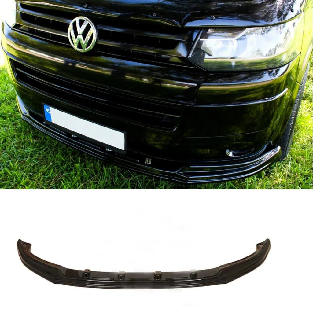 Fits VW T5.1 Transporter / Caravelle 2010-2014 Front Bumper Lower Splitter Lip Spoiler - Luxell Europe