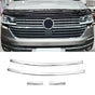 Fits VW T6 Transporter 2019-2021 Chrome Front Bumper Trim Strip Streamer 4 Pcs - Luxell Europe