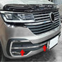 Fits VW T6 Transporter 2019-2021 Chrome Front Bumper Trim Strip Streamer 4 Pcs - Luxell Europe