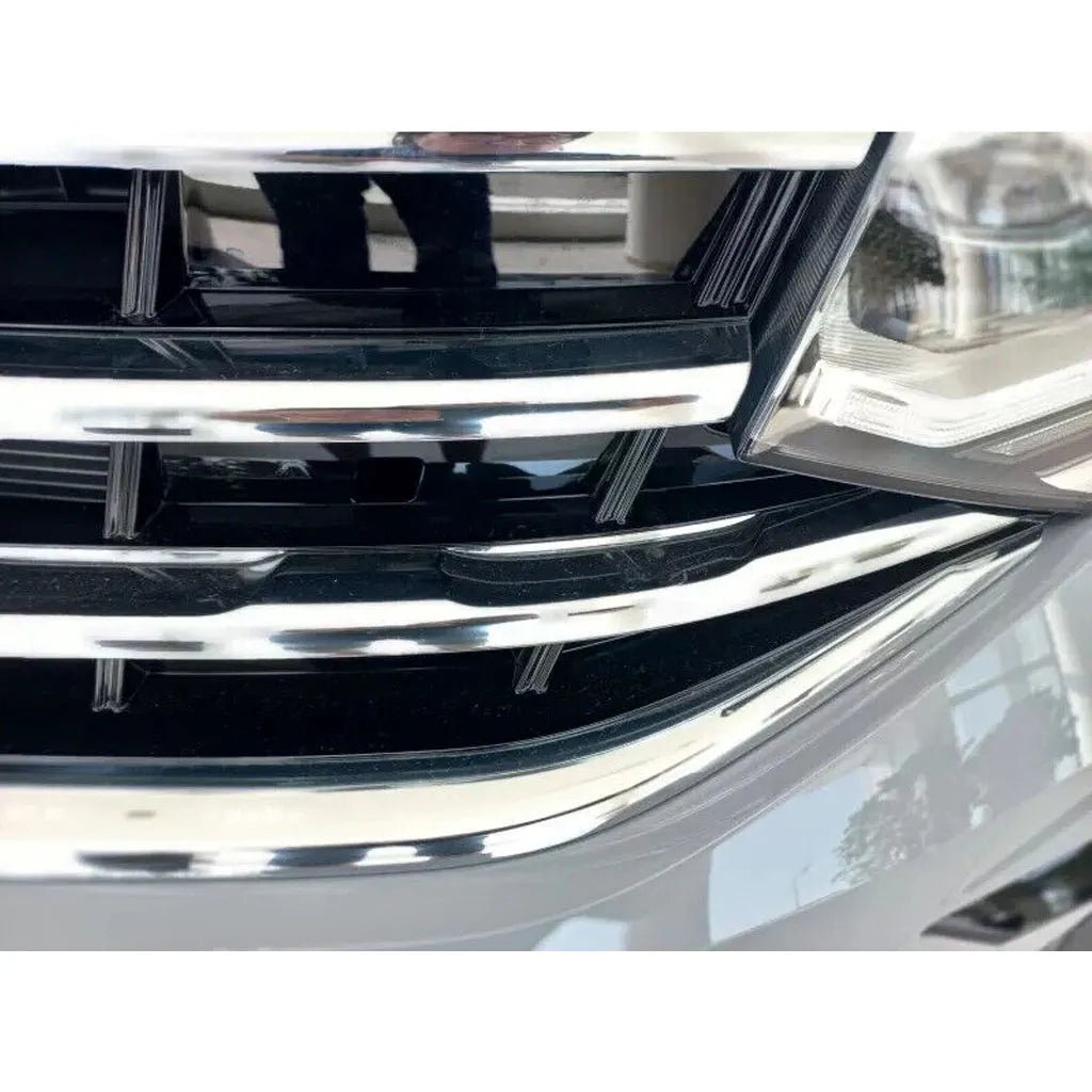 Fits VW Tiguan 2020-2022 Chrome Front Grille Lower Trim Streamer 4 Pcs - Luxell Europe