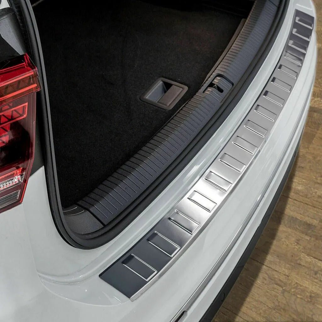 Fits VW Tiguan Allspace 2016-2021 Chrome Rear Bumper Protector Scratch Guard - Luxell Europe