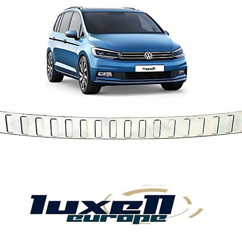 Fits VW Touran 5T1 2015-2019 Chrome Rear Bumper Protector Scratch Guard - Luxell Europe