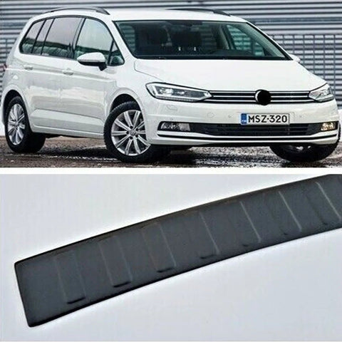 Fits VW Touran MK1 1T1 1T2 2003-2009 Carbon Look Chrome Rear Bumper Protector Scratch Guard - Luxell Europe