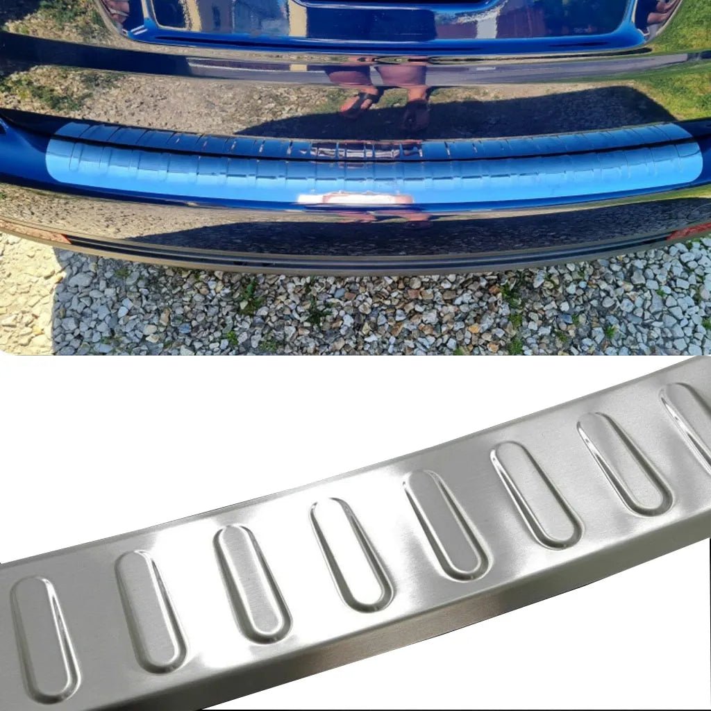 Fits VW Touran MK1 1T1 1T2 2003-2009 Chrome Rear Bumper Protector Scratch Guard - Luxell Europe