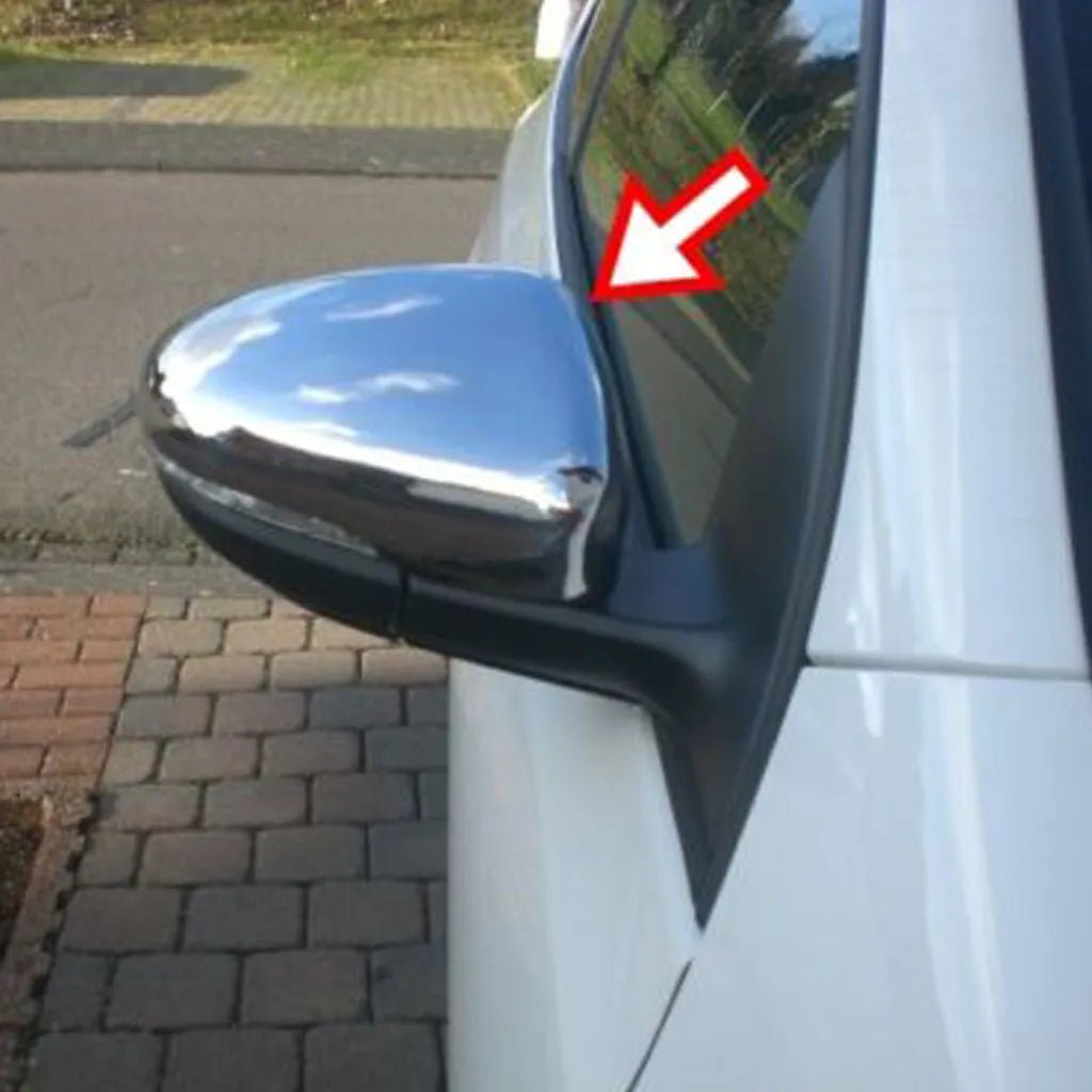 Fits VW Touran MK2 2010-2015 Chrome Side View Wing Mirror Trim Cover 2 Pcs - Luxell Europe