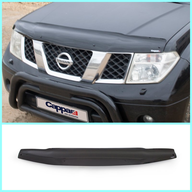 For Nissan Navara D40 2005-2010 Bonnet Wind Stone Deflector Protector - Luxell Europe