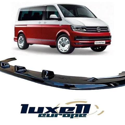 Lower Front Gloss Black Splitter Spoiler Bumper Lip For T6.1 TRANSPORTER - Luxell Europe