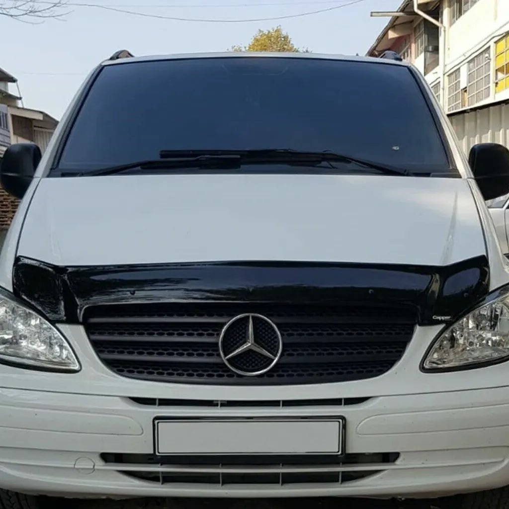 Mercedes Benz Vito W639 2003-2014 Sun Visor And Bug Guard Solid Black Acrylic - Luxell Europe