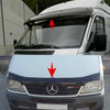 Mercedes Sprinter W901-903 1998-2006 Sun Visor And Bug Guard Solid Black Acrylic - Luxell Europe