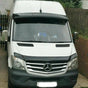 Mercedes Sprinter W906 2013-2017 Sun Visor And Bug Guard Solid Black Acrylic - Luxell Europe
