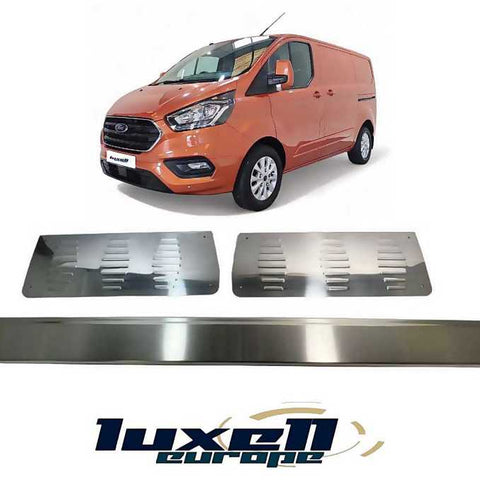 Premium Door Sill Trim Covers Protectors - Set of 3 for Ford Transit Custom 2012-2022 - Luxell Europe