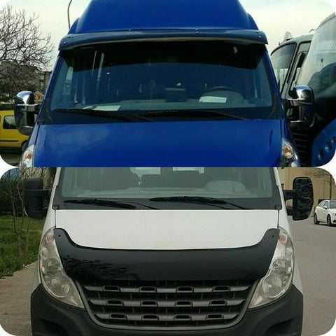 Renault Master 2010-2014 Sun Visor And Bug Guard Solid Black Acrylic - Luxell Europe