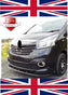 Renault Trafic 2014> X82 Front Lower Abs Gloss Black Splitter Bumper Lip Spoiler - Luxell Europe