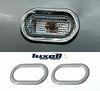 Side Turn Signal Light Frame Trim Frame 2Pcs S. Steel (FITS please check the ad) - Luxell Europe
