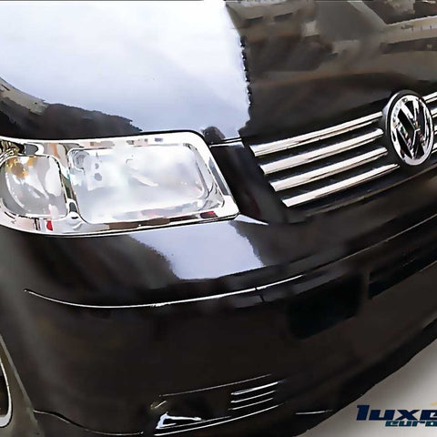 Stainless Steel Headlight Trim Cover Set 2 Pcs for T5 Transporter 2003-2009 - Luxell Europe