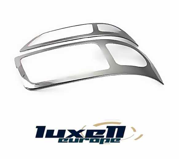 Stainless Steel Headlight Trim Cover Set 2 Pcs for T5 Transporter 2003-2009 - Luxell Europe