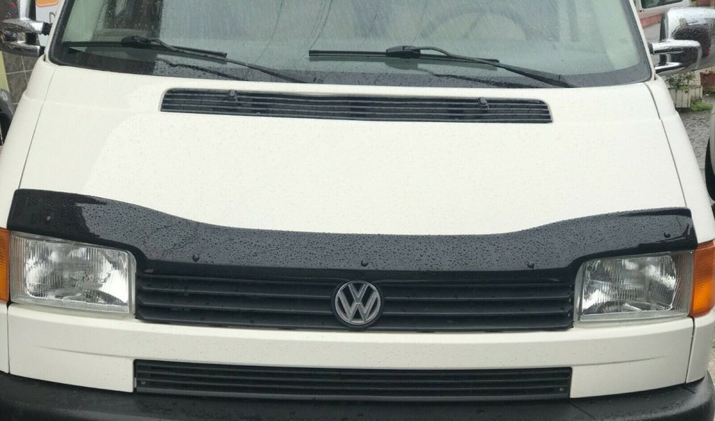 Sun Visor And Bug Guard Solid Black Acrylic Short Nose 1990-2003 Vw T4 Transporter - Luxell Europe