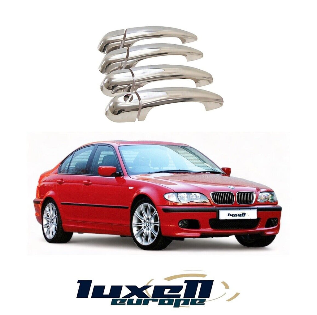 Upgrade Your BMW 3 Series E46 2001-2005 Chrome Door Handle Cover Set for 4 Doors (RHD) - Luxell Europe