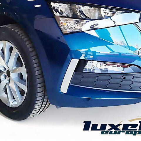 Upgrade Your Skoda Scala Chrome Front Fog Light Lamp Trim Strips Frame - Stylish Enhancement for 2019-2022 Models (2 Pcs) - Luxell Europe