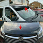 Vauxhall Opel Vivaro 2014-2018 Sun Visor And Bug Guard Solid Black Acrylic - Luxell Europe